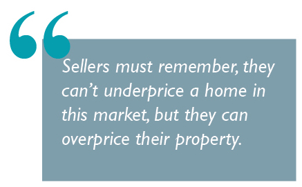 Sellers must remember, they can't underprice a home...